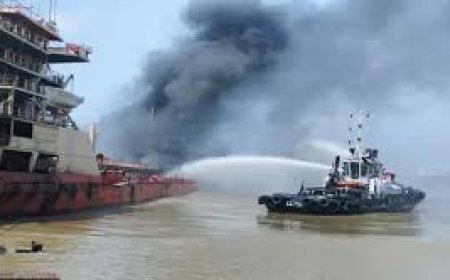 One person has died following a fire that broke out on an oil tanker at Chittagong port.