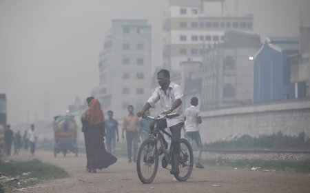 Dhaka's air quality was classified as unhealthy on Sunday morning.