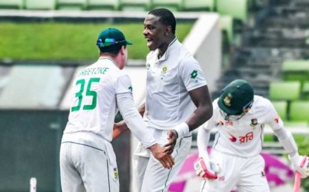 Bangladesh bowled out for 106 in 41 overs on day one against South Africa