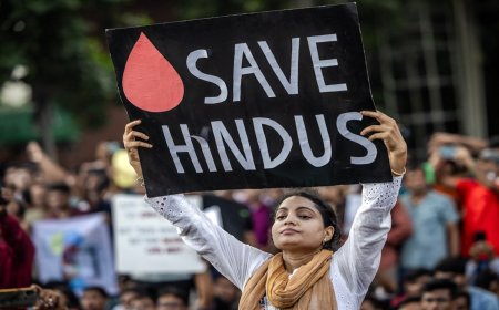 "Thousands of Hindus took to the streets in Bangladesh, marching against the violence and demanding justice"