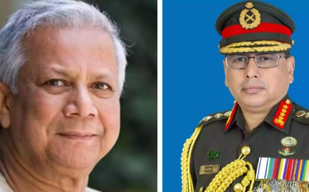 Army Chief Waker-uz-Zaman holds a meeting with Chief Adviser Yunus