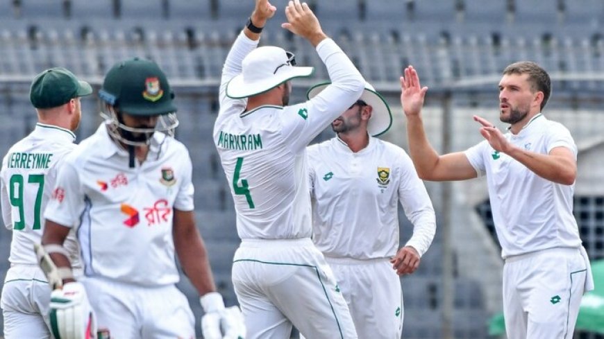 South Africa secure a seven-wicket victory over Bangladesh in the first Test