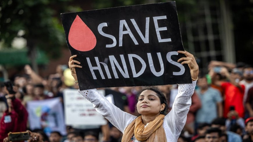 "Thousands of Hindus took to the streets in Bangladesh, marching against the violence and demanding justice"