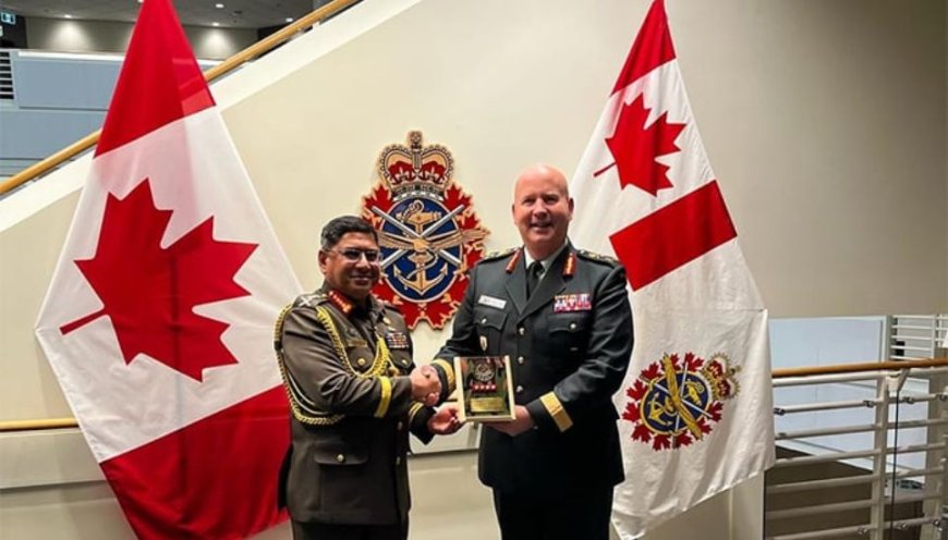 The Army Chief engages in discussions with Canada on defense cooperation and visa facilitation