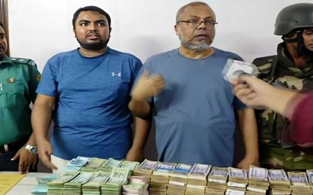 Former Secretary Amjad and his son have been detained for possessing Tk 11 million in cash