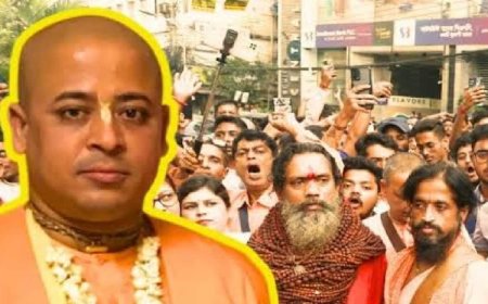 Sammilita Sanatan Jagaran Jote spokesperson Chinmay Krishna Das taken into custody