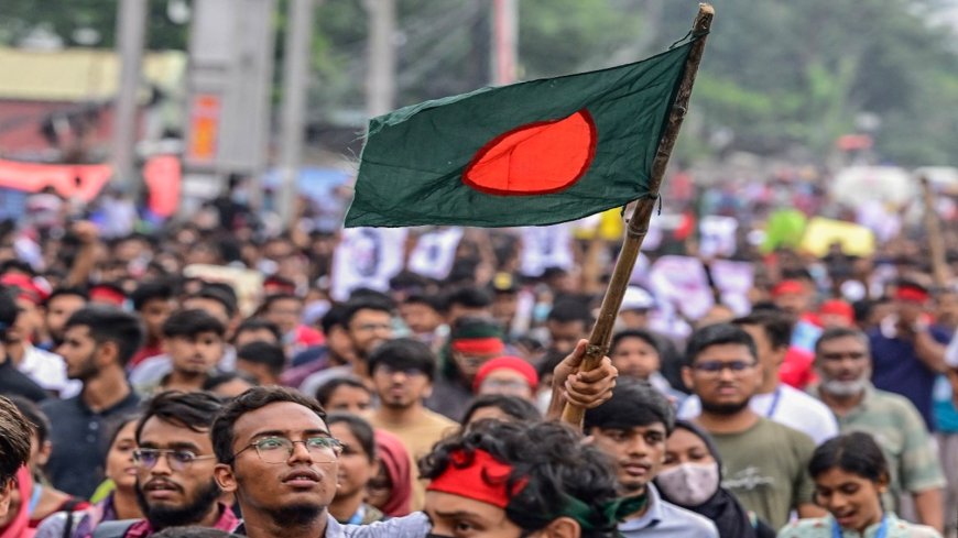 Students gather at Zero Point, raising anti-fascism slogans amidst heightened tension