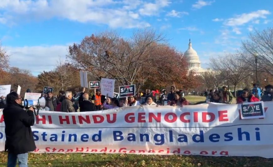 Protests Against Attacks on Hindus in Bangladesh: March from the White House to the U.S. Capitol