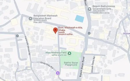 Students of Alia Madrasa stage a blockade at Bakshibazar in Old Dhaka