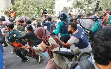 Police assaulted students who were protesting yesterday's attack on an indigenous group