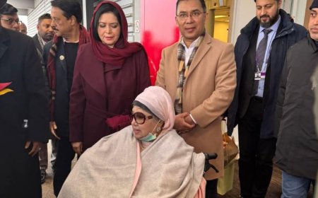 Khaleda visits Tarique’s home after being released from a UK hospital