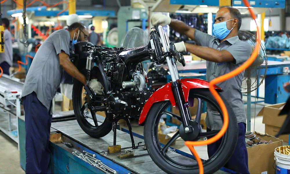 The manufacturing sector's contribution declines to 8.77% from 11.5%