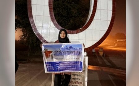 25-year-old woman walks from Teknaf to Tetulia to promote a healthier lifestyle