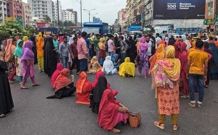 Garment worker dies in road accident in Banani; protest blockade leads to traffic congestion