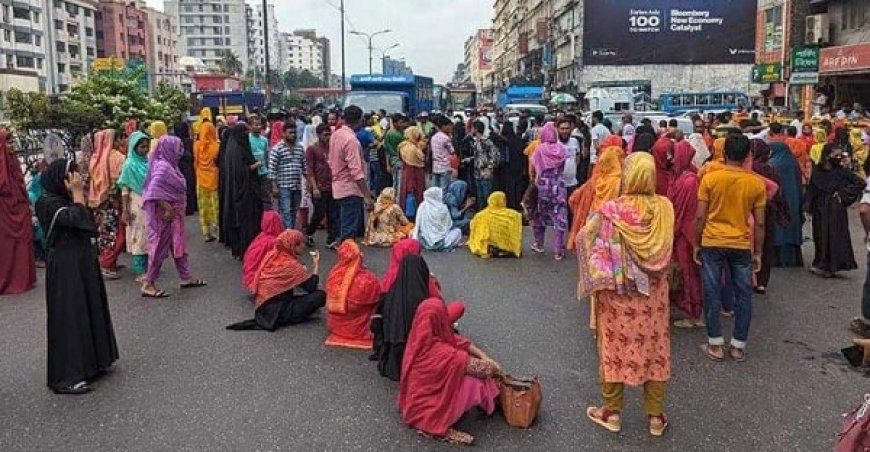 Garment worker dies in road accident in Banani; protest blockade leads to traffic congestion