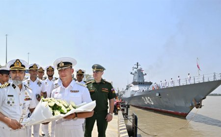 Three Russian Warships Dock at Chattogram on Goodwill Visit