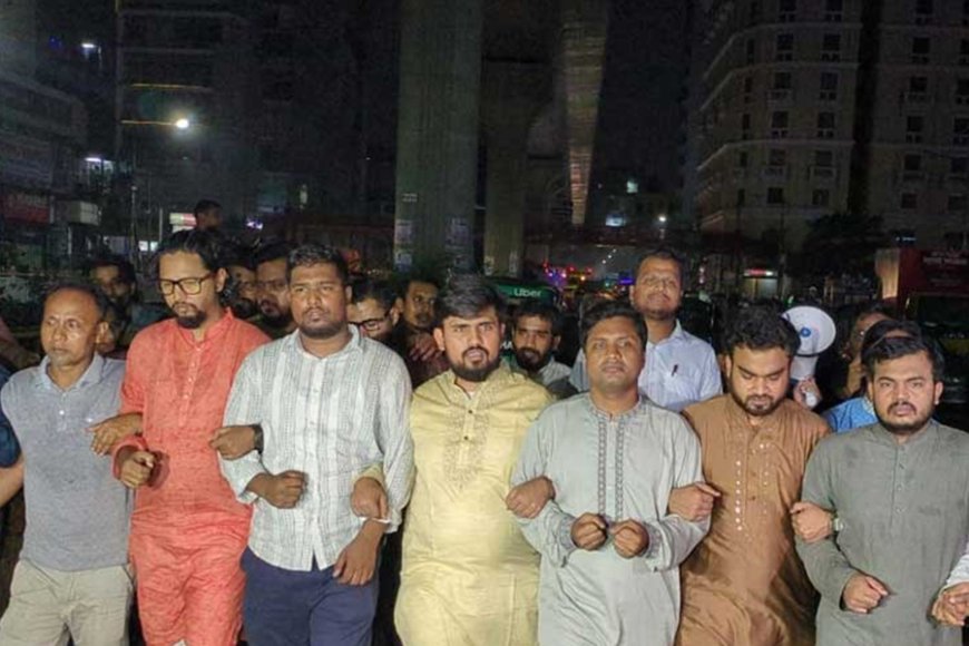 NCP holds midnight protest after explosive device hurled at July Procession van