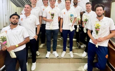 Netherlands team lands in Sylhet for T20I series