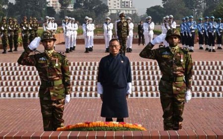 Bhutanese PM pays tribute to Liberation War martyrs in Savar