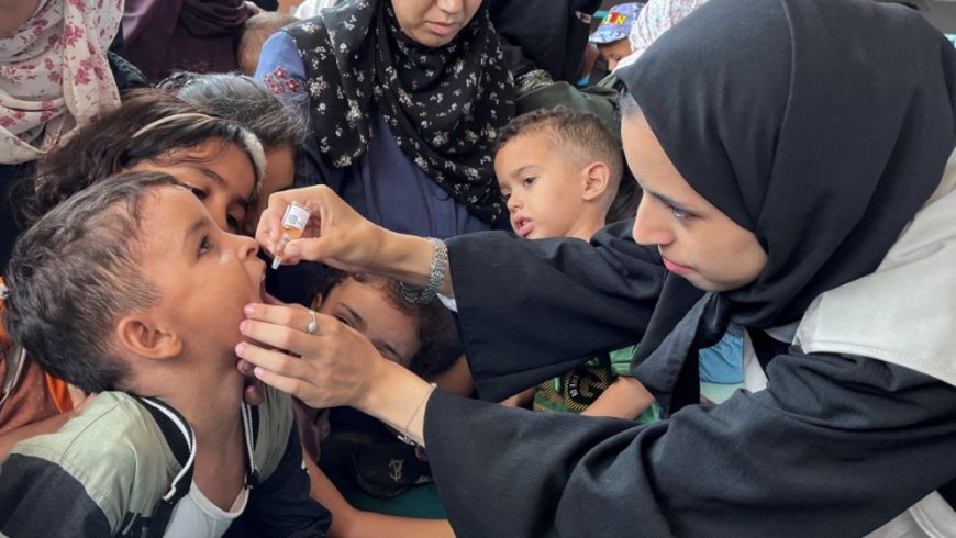 The World Health Organization (WHO) has launched a campaign to vaccinate 40,000 children in the Gaza Strip