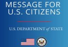 The US reiterates its advisory urging citizens to exercise caution around public gatherings in Bangladesh