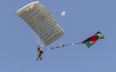 Bangladesh sets a world record by parachuting with the highest number of flags