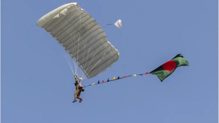 Bangladesh sets a world record by parachuting with the highest number of flags