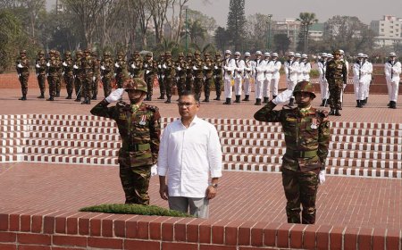 Prime Minister Tarique paid tribute at the National Martyrs’ Memorial