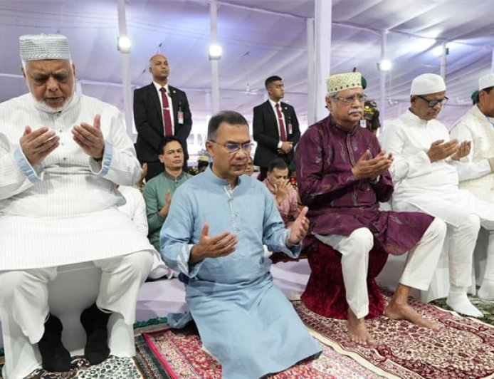 The Prime Minister offers Eid prayers at the National Eidgah
