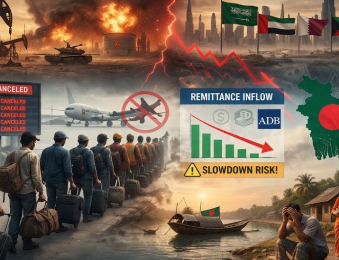 ADB cautions that remittance inflows to Bangladesh may slow down