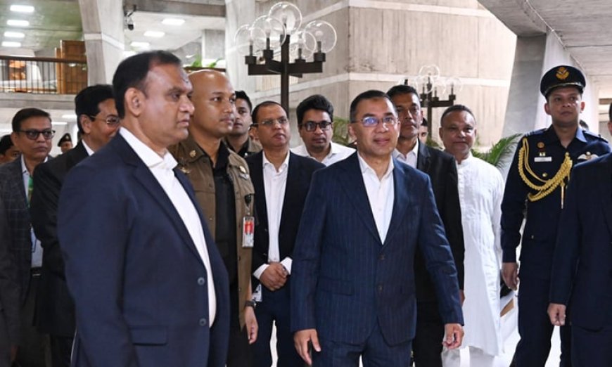 Prime Minister arrives at parliament to attend its first session