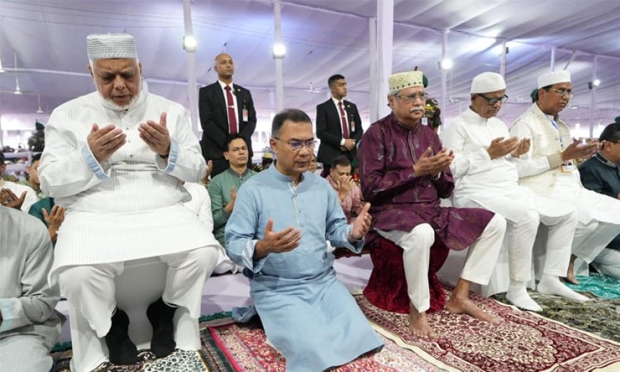 The Prime Minister offers Eid prayers at the National Eidgah