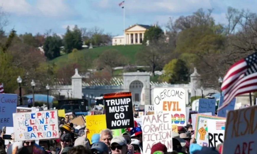 Anti-Trump protests kick off across the US on “No Kings” Day