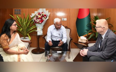 Zahid Hossain meets a UNOPS delegation to enhance bilateral cooperation