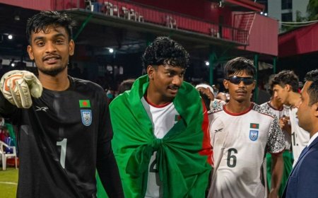 Bangladesh Under-20 team retained the SAFF title, edging to a 4–3 victory in the tie-breaker, while Aminul promised rewards for the achievement