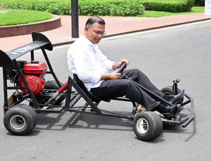 Prime Minister test-drives student-built go-kart, applauds young innovator