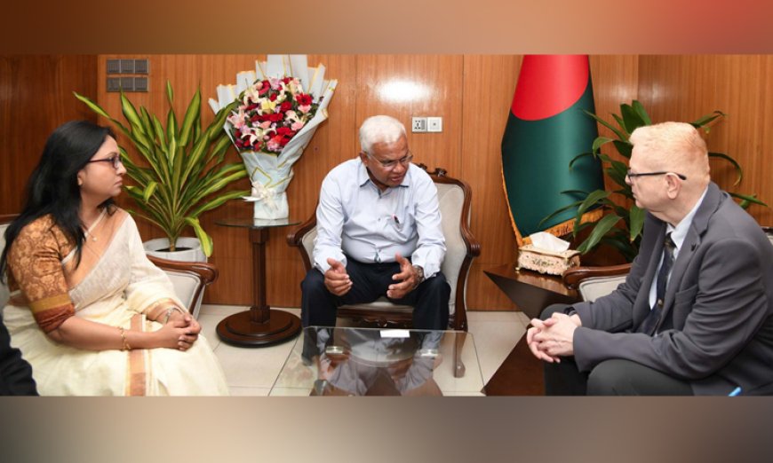 Zahid Hossain meets a UNOPS delegation to enhance bilateral cooperation