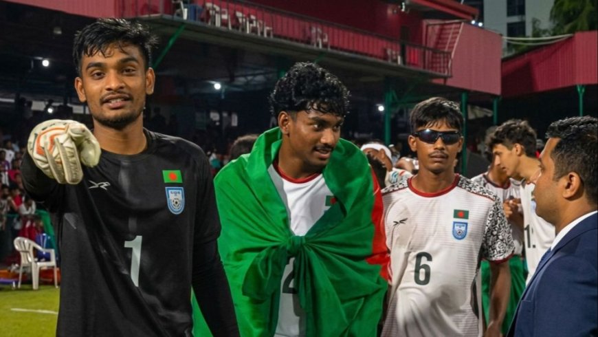 Bangladesh Under-20 team retained the SAFF title, edging to a 4–3 victory in the tie-breaker, while Aminul promised rewards for the achievement