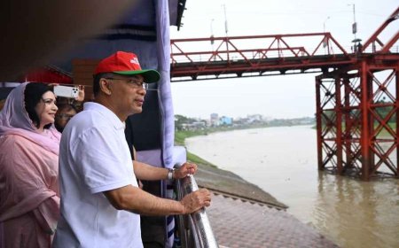 Prime Minister inaugurates Surma riverfront beautification and flood protection project in Sylhet