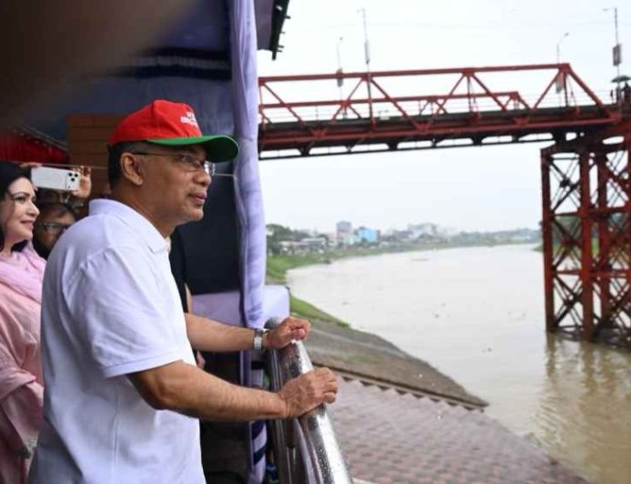 Prime Minister inaugurates Surma riverfront beautification and flood protection project in Sylhet