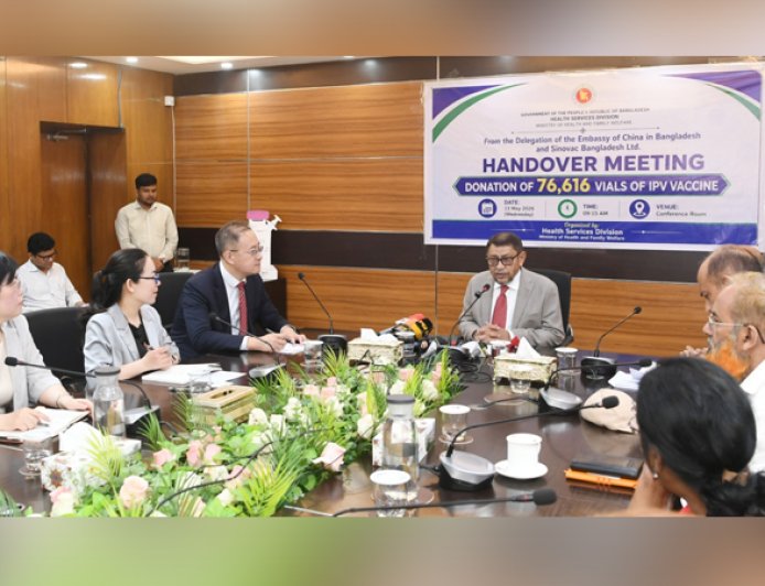 The Sinovac Foundation has donated 383,000 doses of polio vaccine to Bangladesh