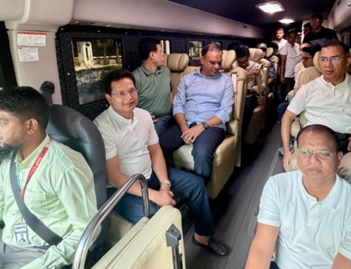 The Prime Minister left Dhaka for a visit to Chandpur