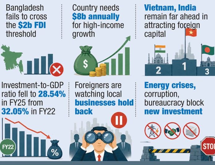 Weak local investment discourages foreign capital inflow
