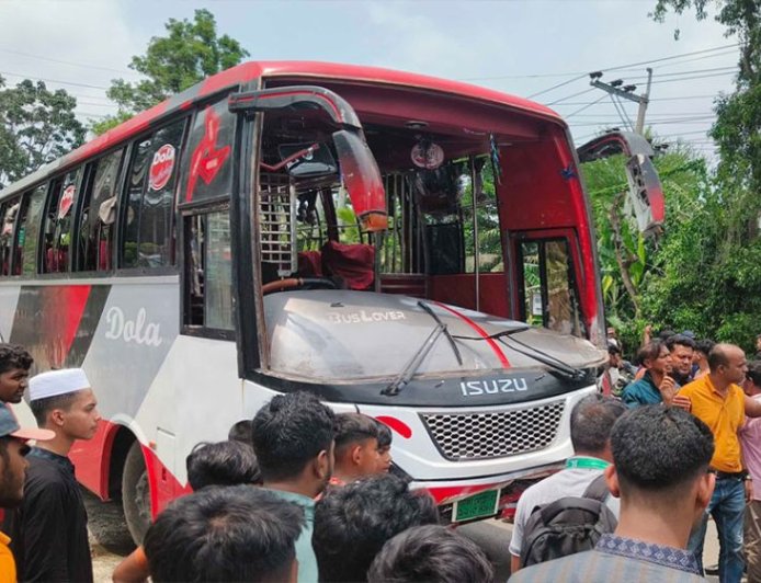 Five killed in Gopalganj bus-motorcycle crash