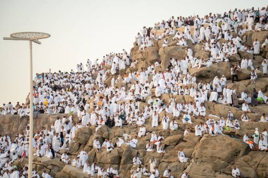 Pilgrims offer prayers on Mount Arafat as Hajj reaches its peak
