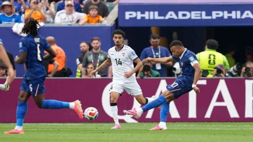 France's World Cup match against Iraq in Philadelphia was delayed at halftime on Sunday due to thunderstorms in the area, FIFA said