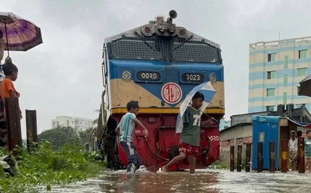 Train Services to Cox's Bazar Suspended as Rail Track Submerged
