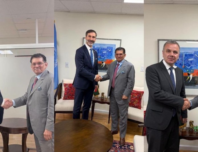 UNGA President-elect Khalilur holds talks with diplomats from three countries in New York