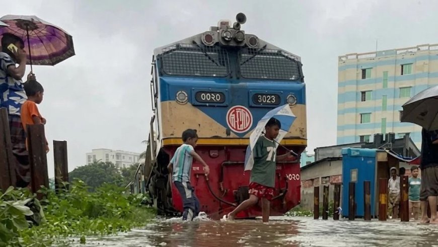 Train Services to Cox's Bazar Suspended as Rail Track Submerged