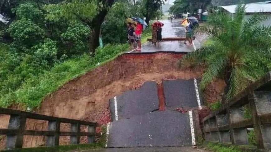 Bridge Collapse Severs Bandarban-Rangamati Road Link Amid Heavy Rain